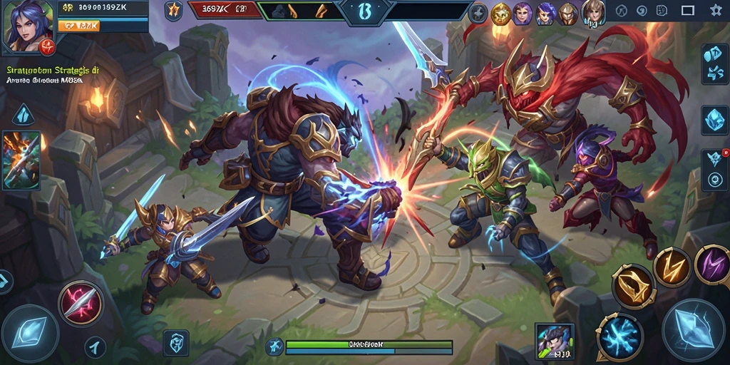 Tampilan menarik dari gameplay MOBA yang seru