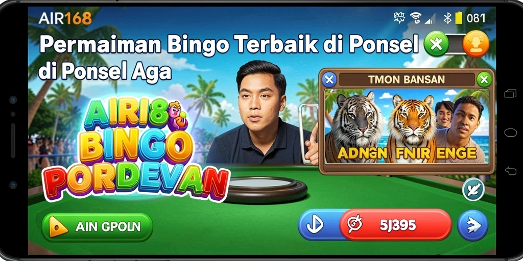 Tangkapan layar gameplay AIR168 menampilkan keseruan bermain Bingo.