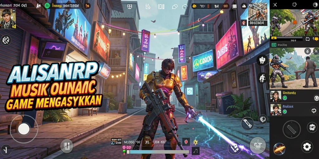 Tampilan gameplay menarik dari ALISANRP dengan berbagai pilihan lagu.