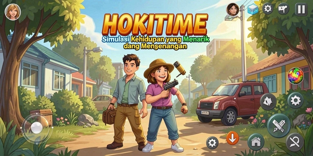 Tampilan gameplay HOKITIME yang menonjol dan interaktif.