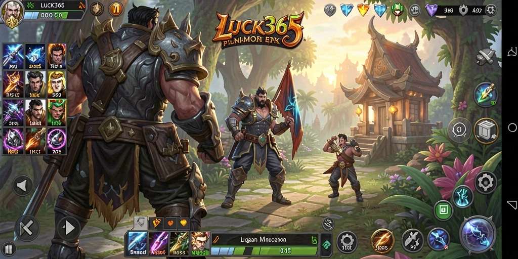 Tampilan gameplay menawan LUCK365 dalam petualangan MMORPG.