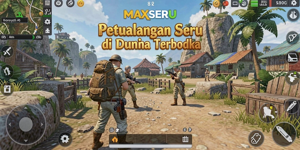 Screenshot menunjukkan gameplay seru dalam dunia terbuka.