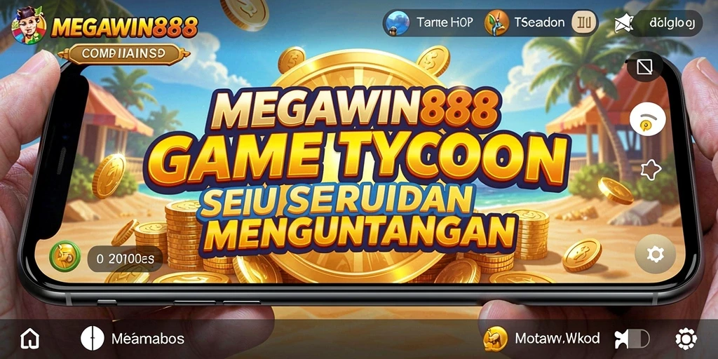 Tampilan gameplay <strong>MEGAWIN888</strong> yang menampilkan manajemen bisnis yang seru.