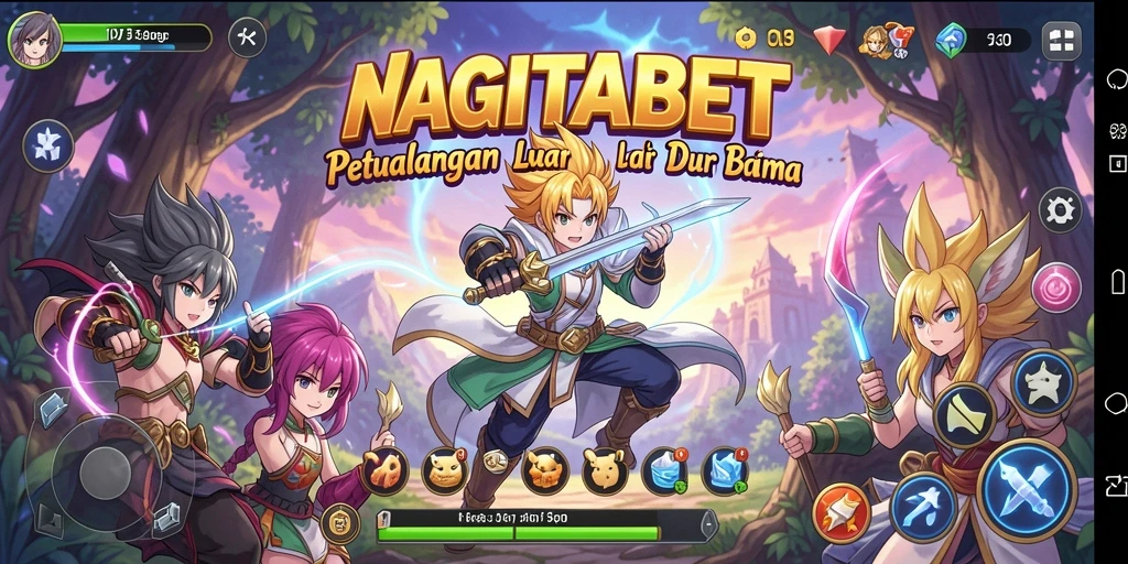 Gameplay seru NAGITABET dengan karakter anime ikonik.
