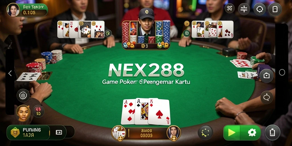 Tampilan gameplay menarik dari NEX288 saat bermain Poker.