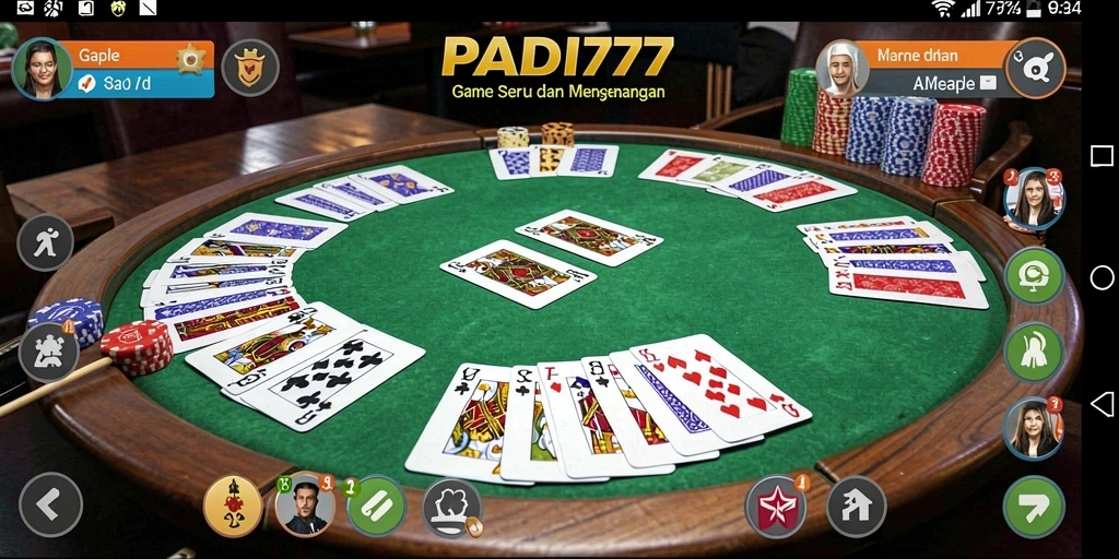 Screenshot menampilkan gameplay seru Gaple di PADI777.
