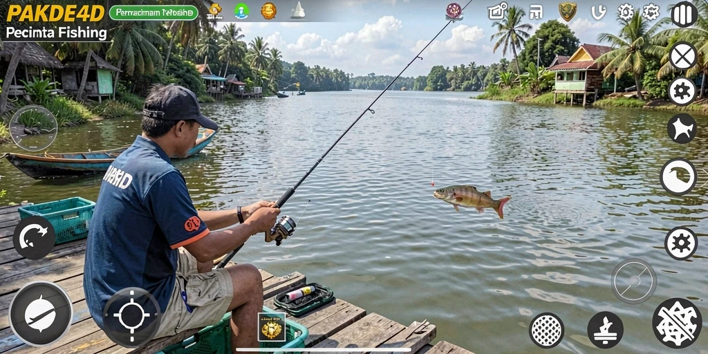 Gameplay PAKDE4D dengan grafik memukau dan pengalaman memancing yang mendalam.