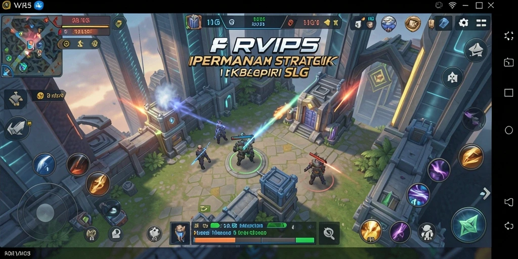 Tampilan visual gameplay RVIP5 yang menonjol dan strategis.