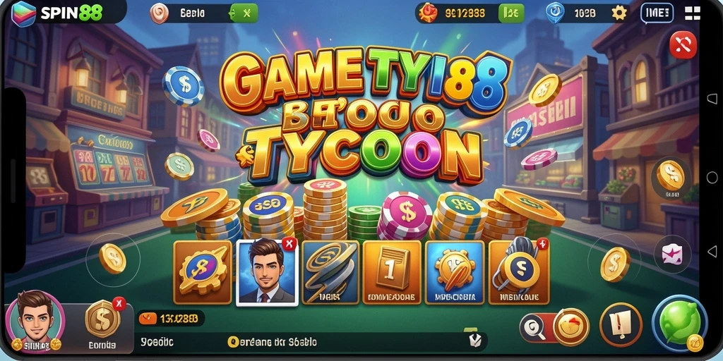 Tampilan gameplay SPIN88 yang menarik dan penuh strategi dalam membangun bisnis.