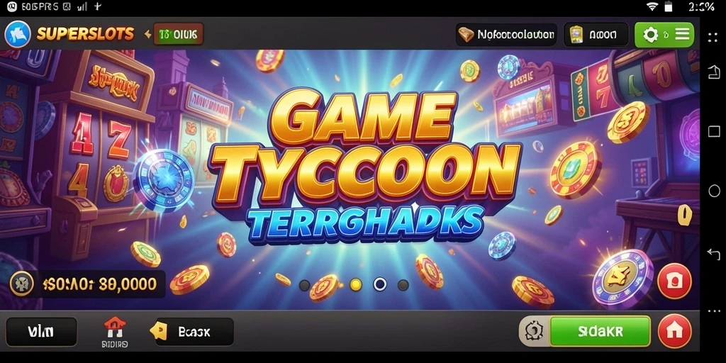 Tampilan gameplay SUPERSLOTS yang menarik dengan desain kasino yang kreatif.