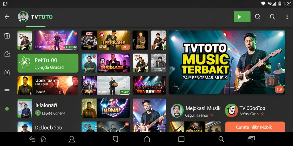 Tampilan gameplay TVTOTO yang interaktif dan menarik untuk penggemar musik.